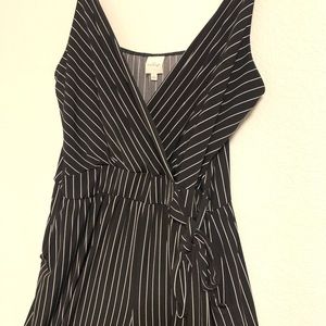 Kaileigh Black and White Striped Jumpsuit